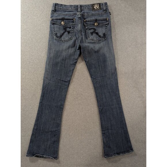 Rock Republic Jeans Womens Size 6 Blue Kasandra Boot cut Embroidered Whiskers - Picture 9 of 15